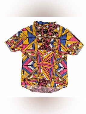 Massive Medium Mens Retro Button Up Shirt